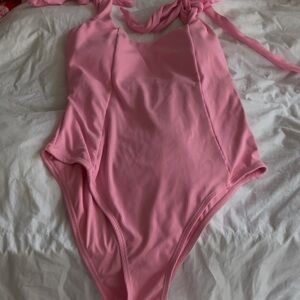 Source Unknown Pink One Piece Swimsuit